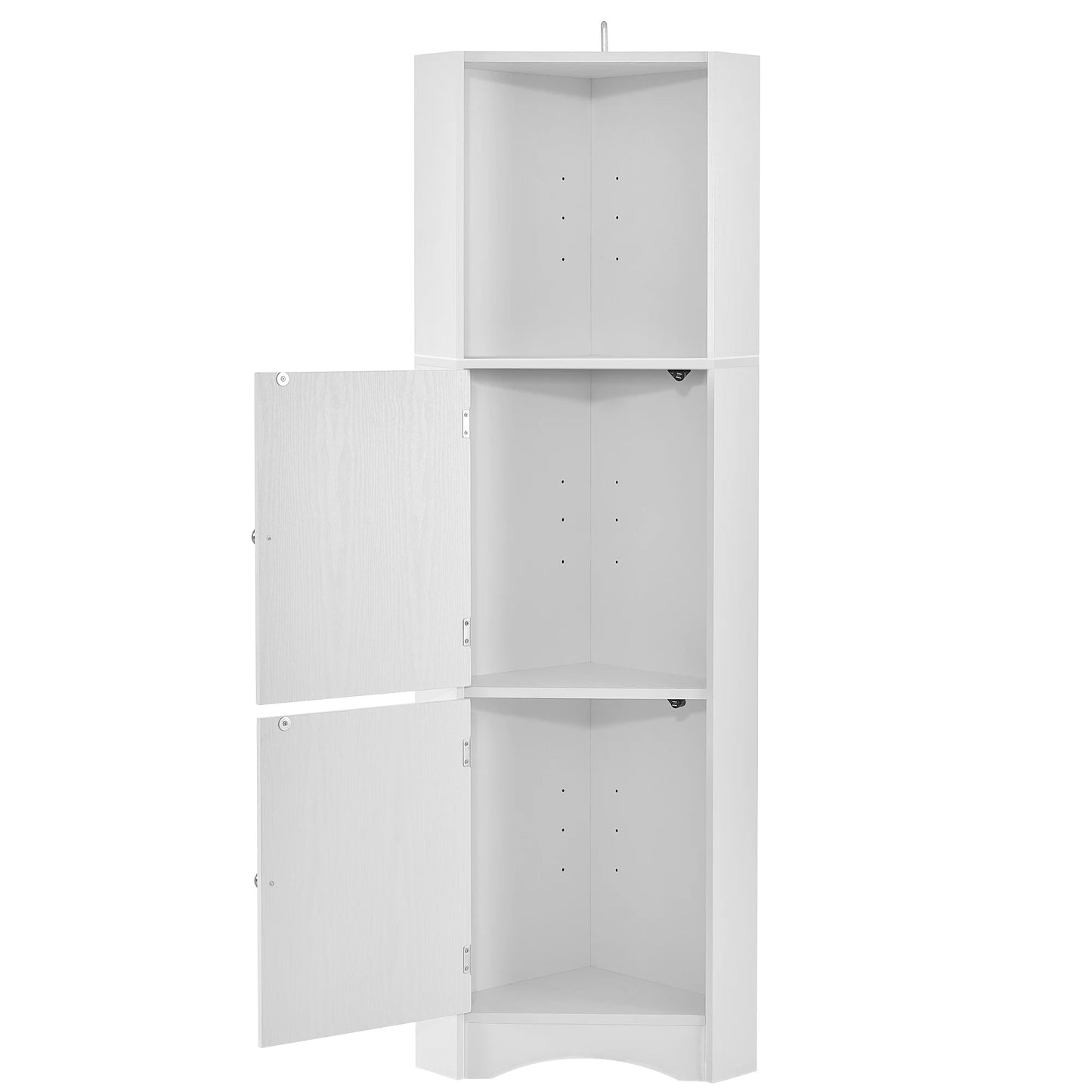 Tall Bathroom Corner Cabinet Freestanding With Adjustable Shelves