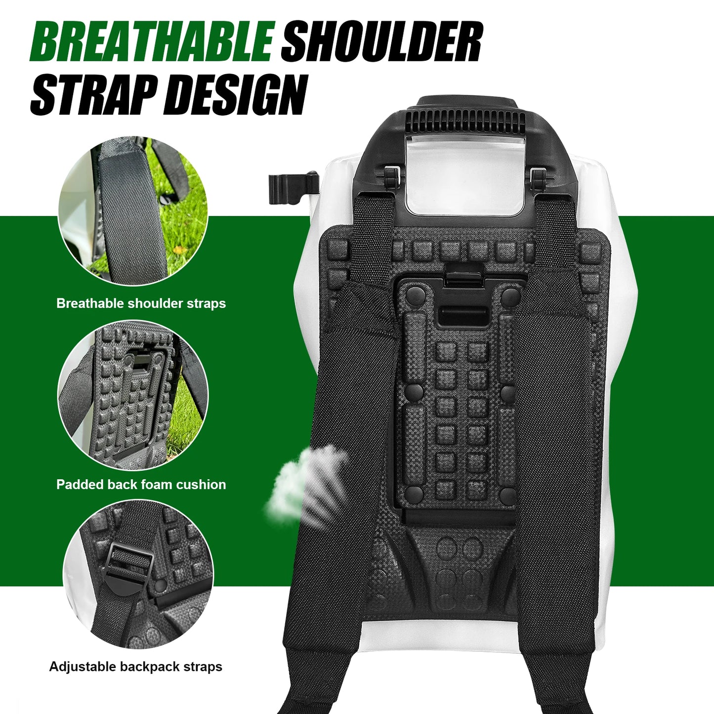 Backpack Garden Electric Sprayer With Telescopic Wand And 5 Nozzles