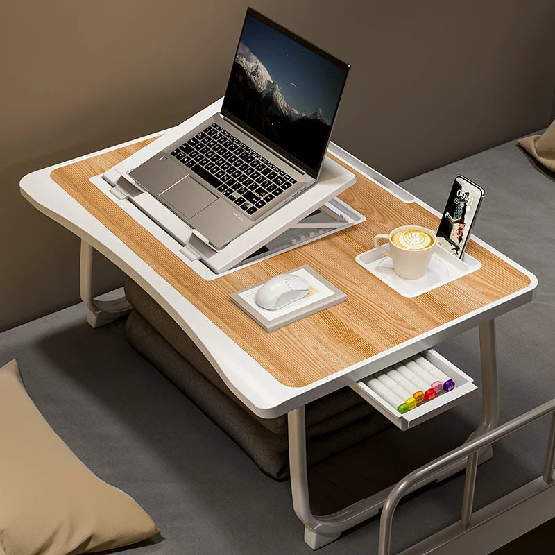Dyj Dayika-S Foldable Laptop Desk With Drawers For Home Office