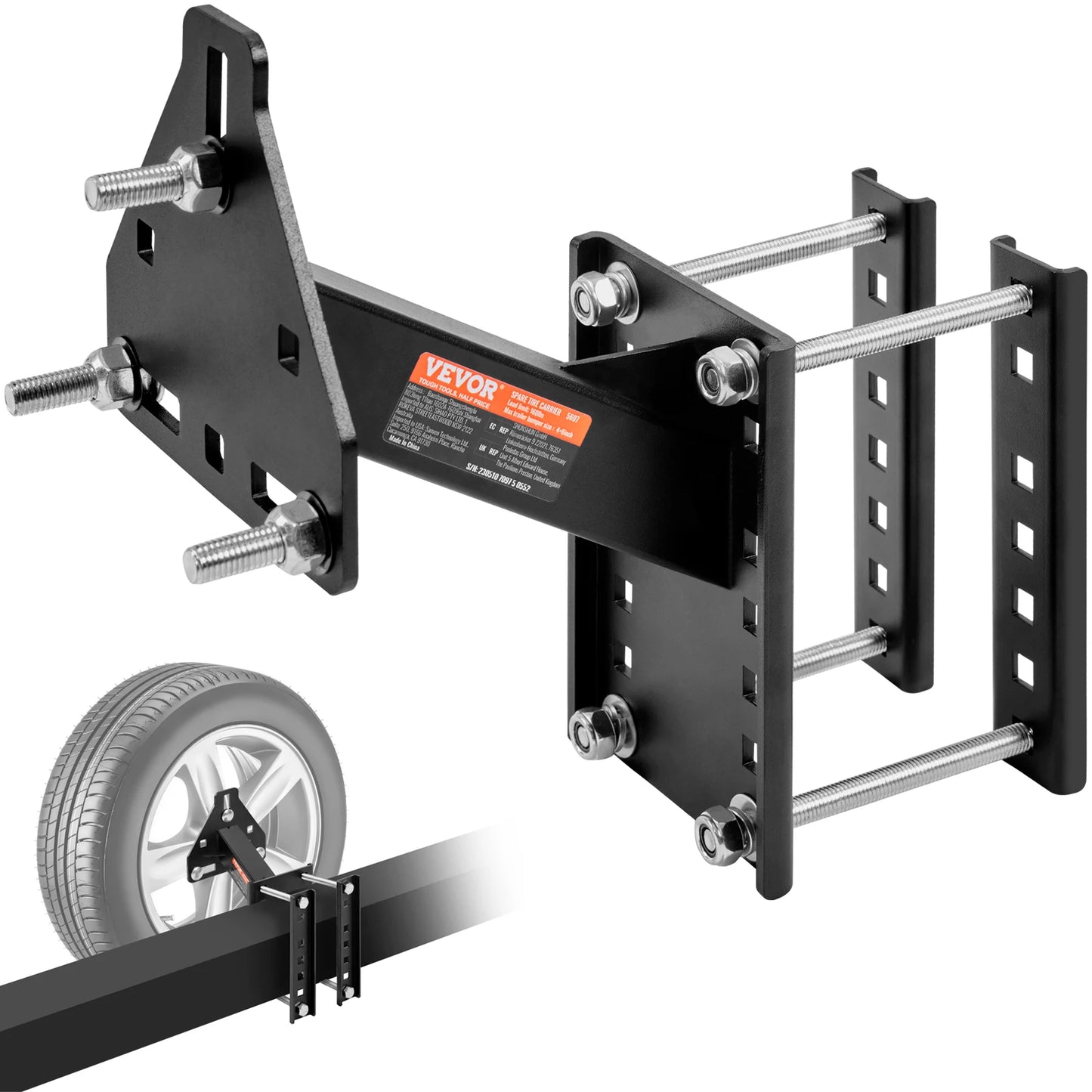 SucceBuy 160 Lb Spare Tire Carrier For Trailers RV