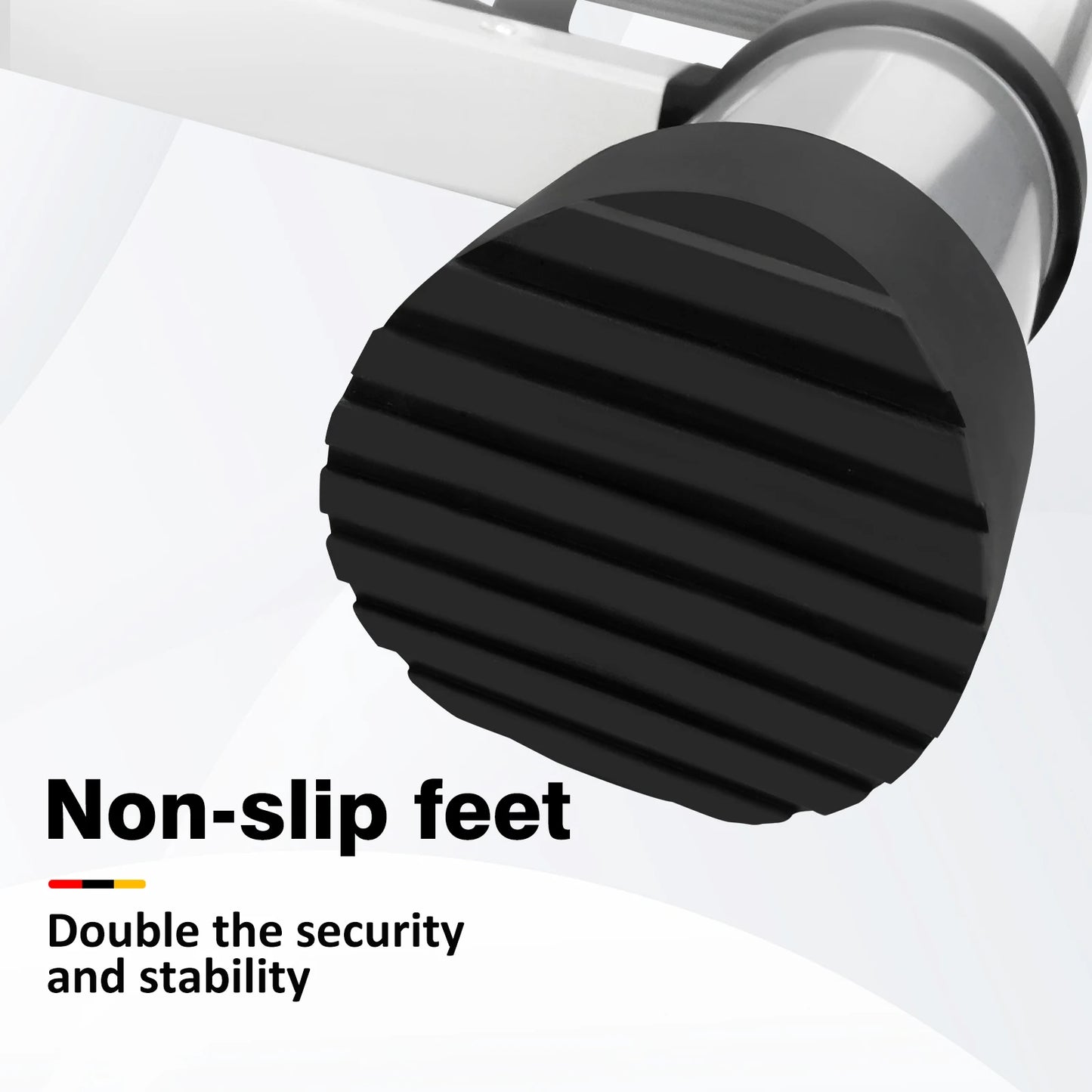 Briefness Telescopic Aluminum Ladder With Detachable Hooks 150kg Capacity