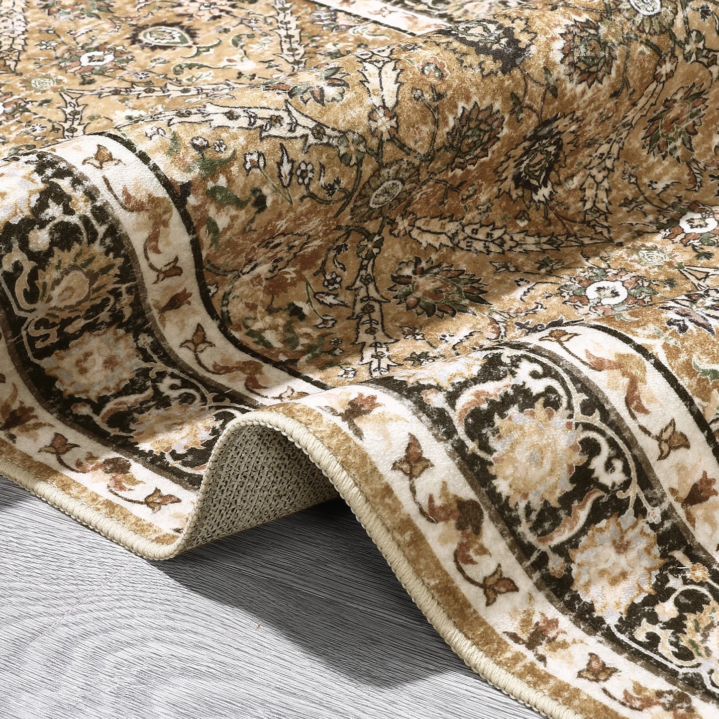 Polyester Moroccan Trellis Rug Non-Slip Stain Resistant