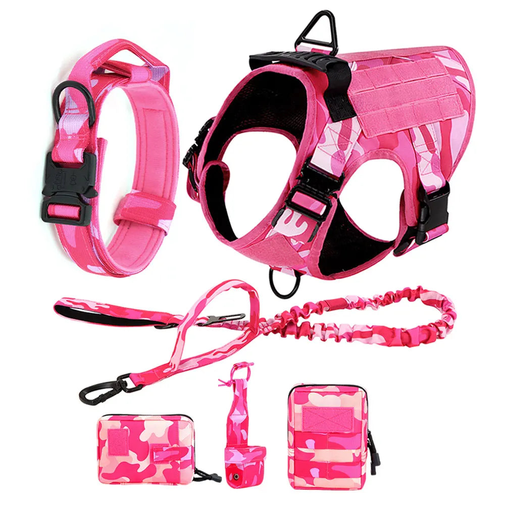 Military Camouflage Dog Harness For Large Medium Dogs Tactical Training Vest