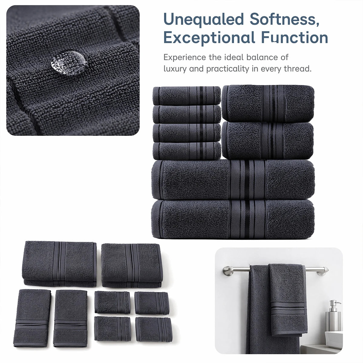 Majestic Plush 8 Piece Luxury Towel Set