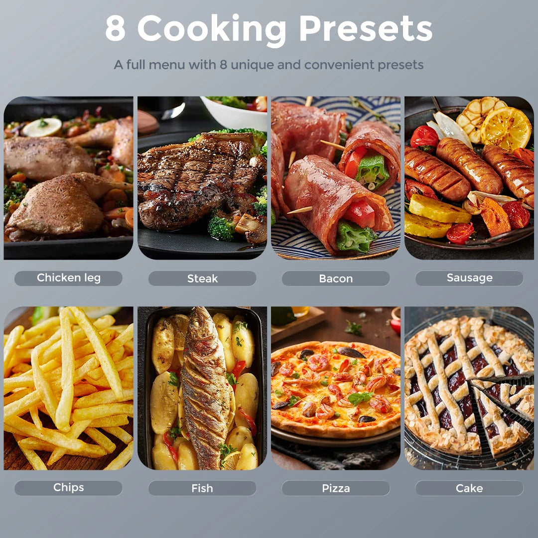 SEJOY 8-In-1 Air Fryer Electric Oven Dehydrate Keep Warm