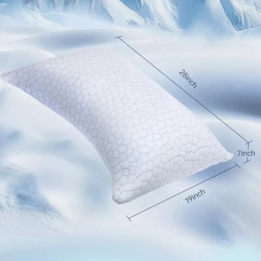 Side Sleeper Cervical Pillow 2 Pack, Ergonomic Cooling Design