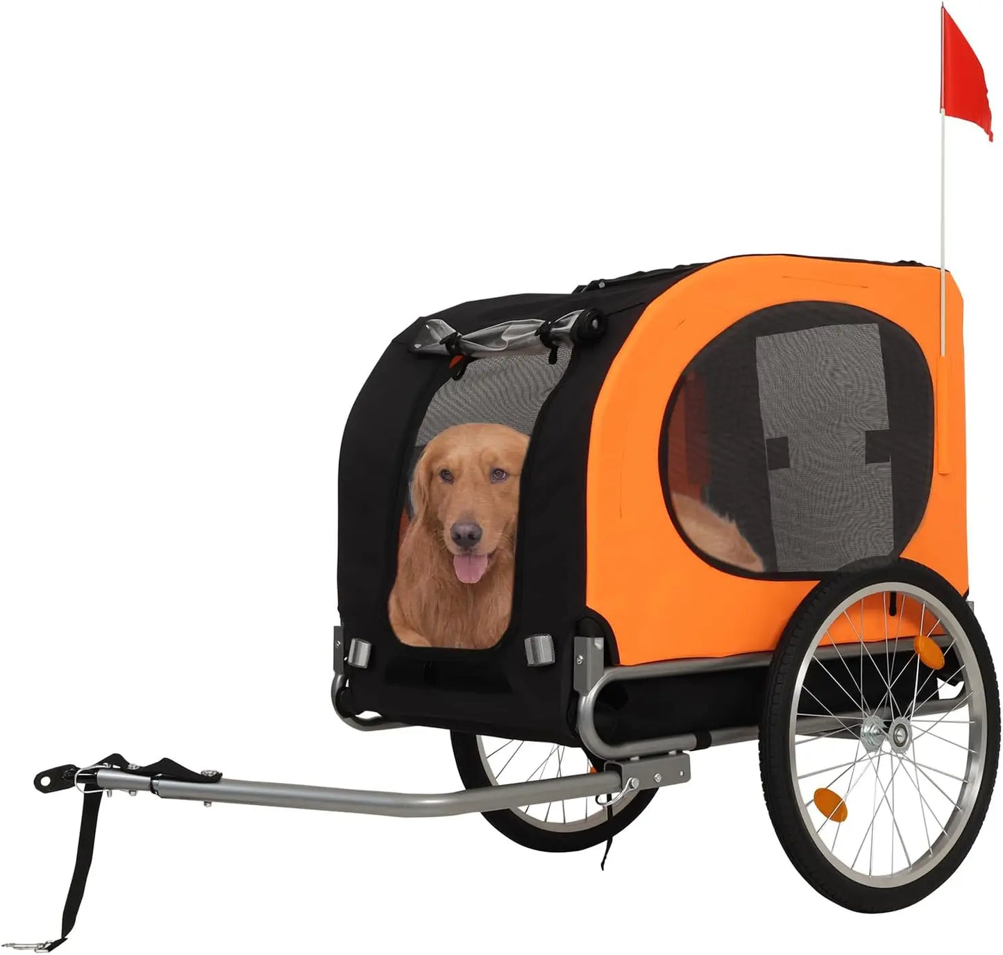 Twister.Ck Large Dog Bike Trailer 88Lbs Capacity Foldable Pet Carrier