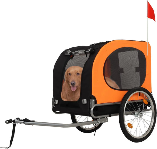 Twister.Ck Large Dog Bike Trailer 88Lbs Capacity Foldable Pet Carrier