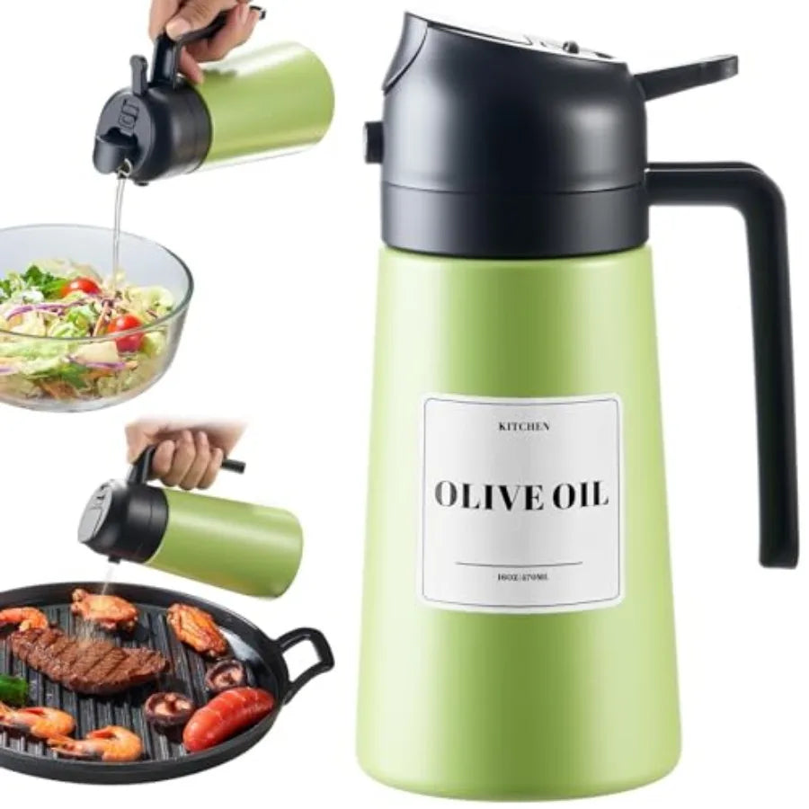 Olive Oil Dispenser And Sprayer Bottle With Ceramic Sprayed Interior