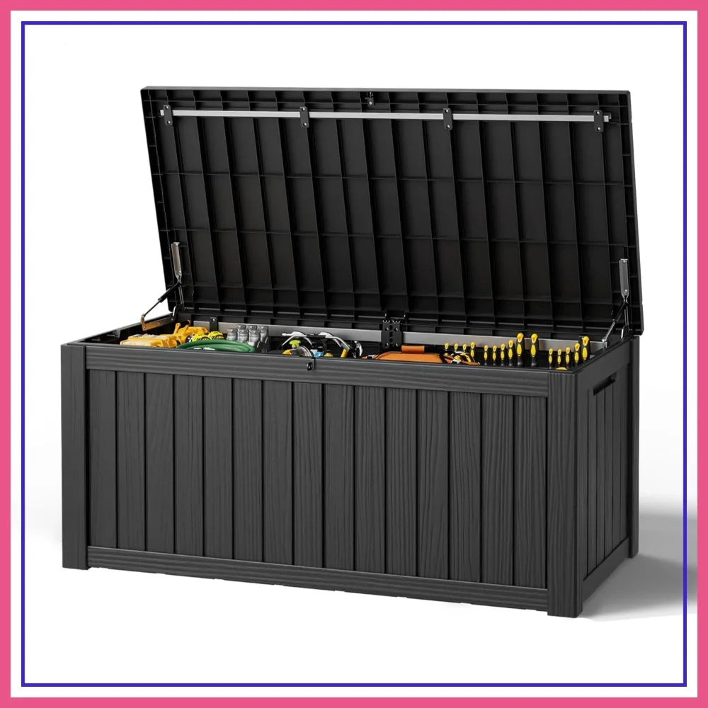 Outdoor Resin Storage Box With Waterproof Lockable Lid