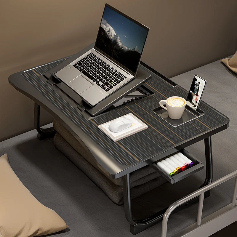 Dyj Dayika-S Foldable Laptop Desk With Drawers For Home Office