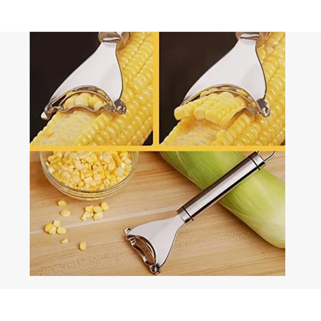 Stainless Steel Y-Shaped Corn Peeler For Kitchen Use