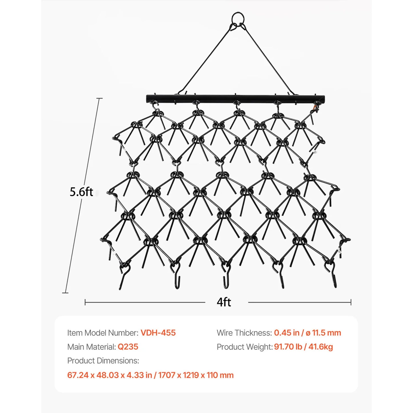 SucceBuy Drag Harrow Durable Chain Harrow 69 Teeth