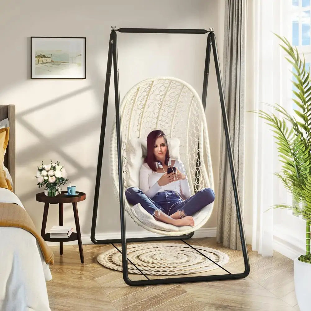 A-Shaped Hammock Chair Stand With Strong Load Bearing Metal Support