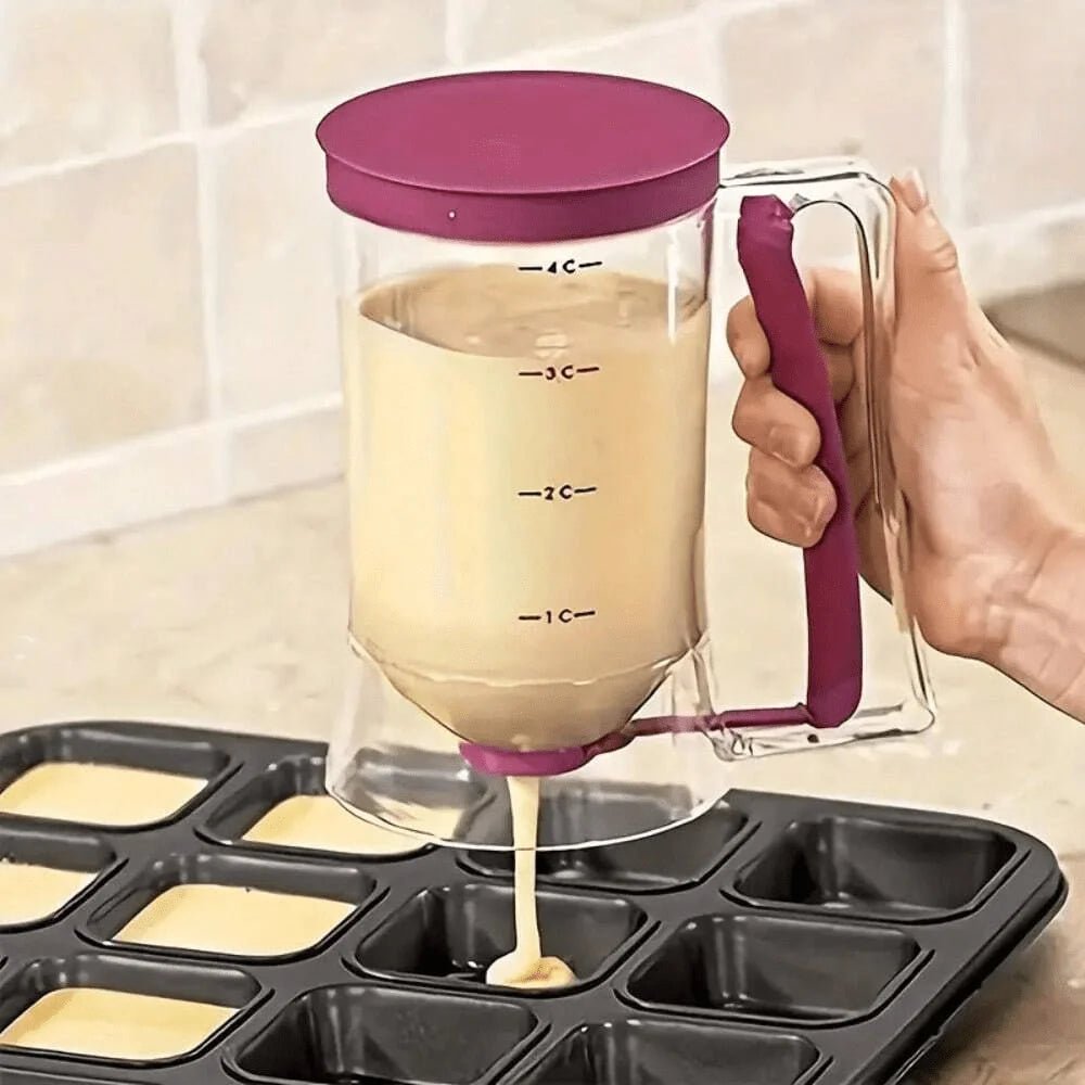 Pancake Batter Dispenser With Handle For Baking