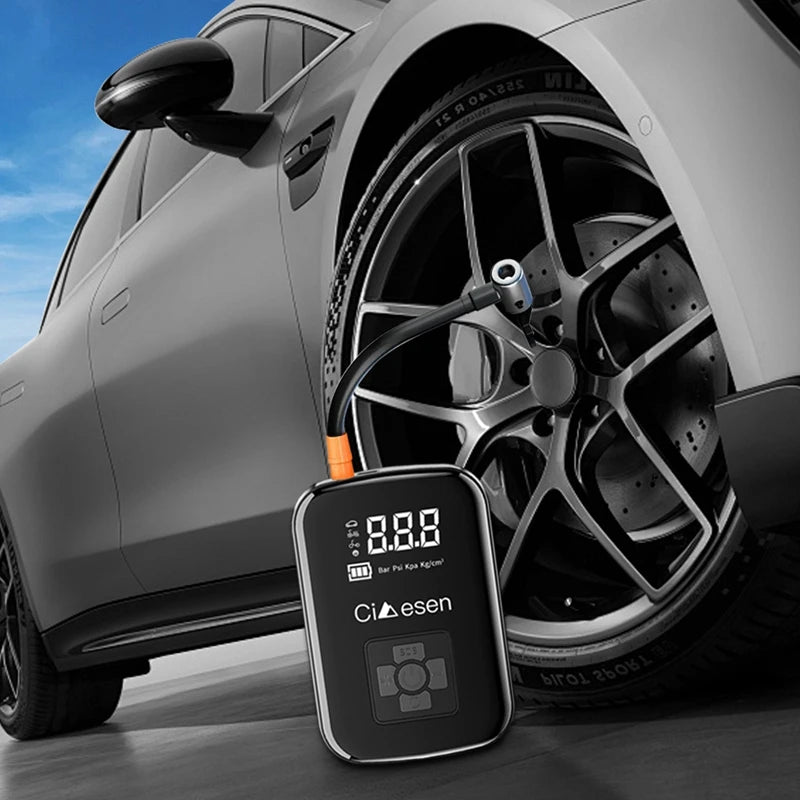 HELLOLEIBOO Car Wireless Air Pump 150 PSI Portable Tire Inflator