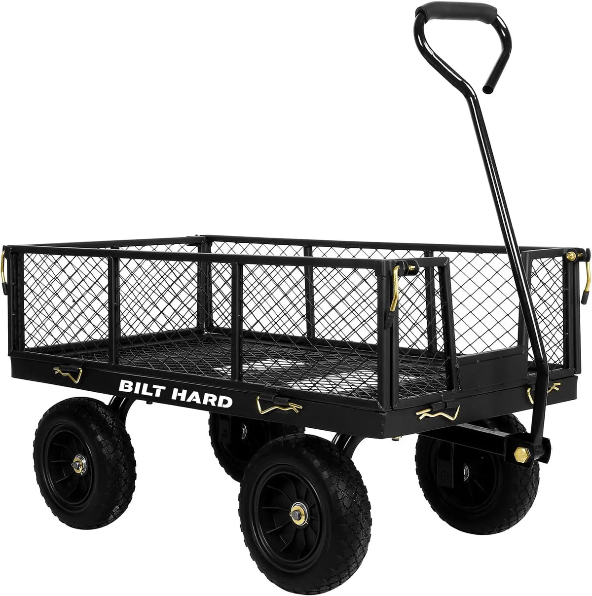 Bilt Hard 400 Lb Capacity Garden Cart With Flat Free Steel Tires