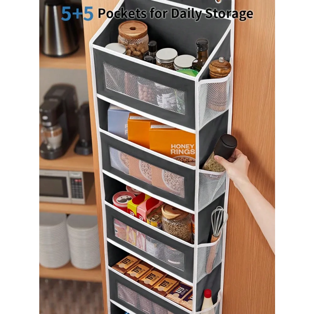Nonwoven Door Organizer Rack With Five Layers For Hanging Storage