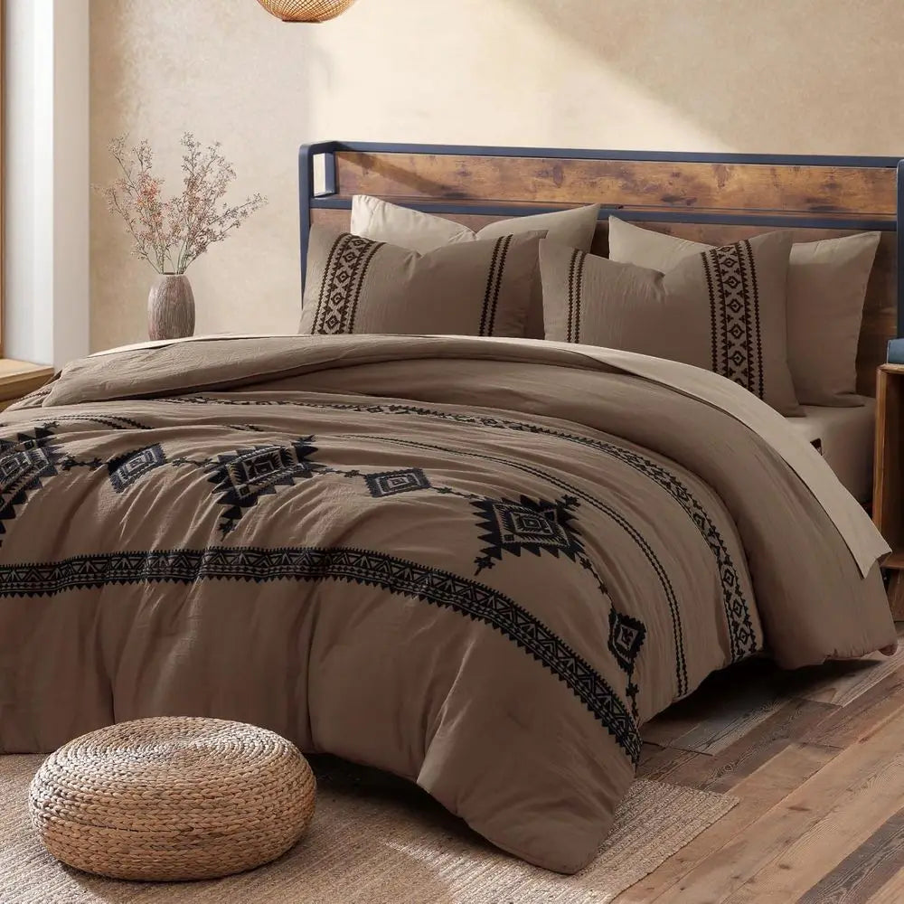 Boho Style All-Season Bedding Set 7-Piece Comforter With Sheets