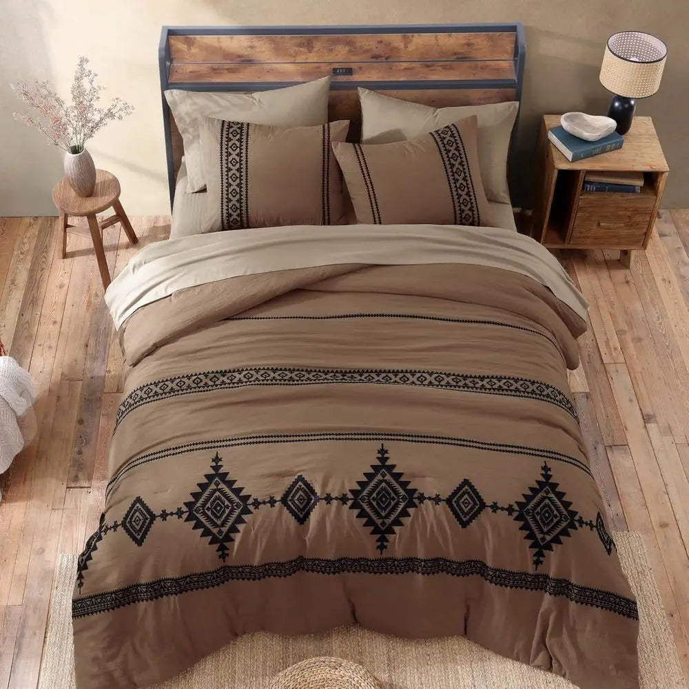Boho Style All-Season Bedding Set 7-Piece Comforter With Sheets