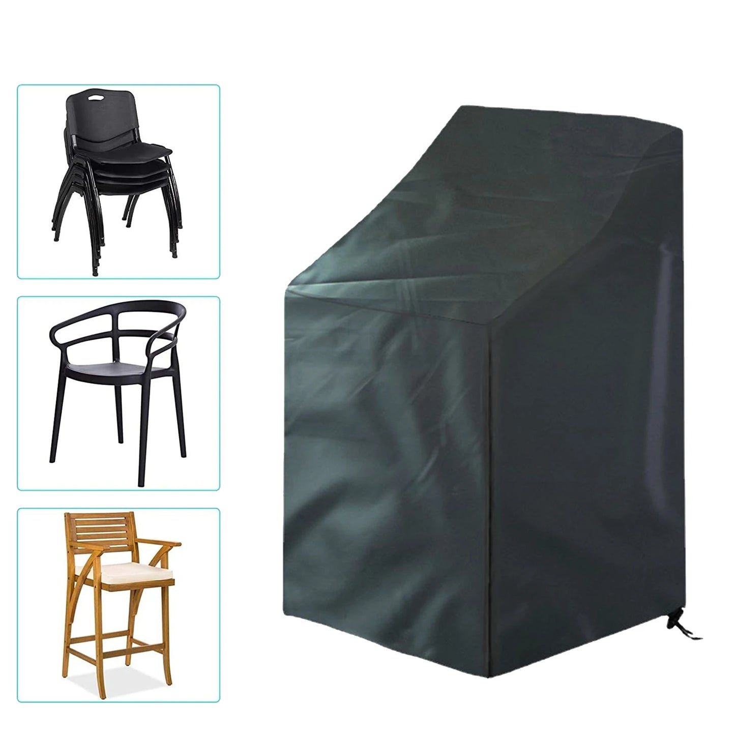 201512802 Waterproof Patio Chair Cover For Outdoor Ottomans