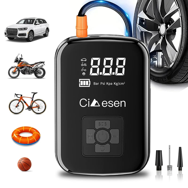 HELLOLEIBOO Car Wireless Air Pump 150 PSI Portable Tire Inflator