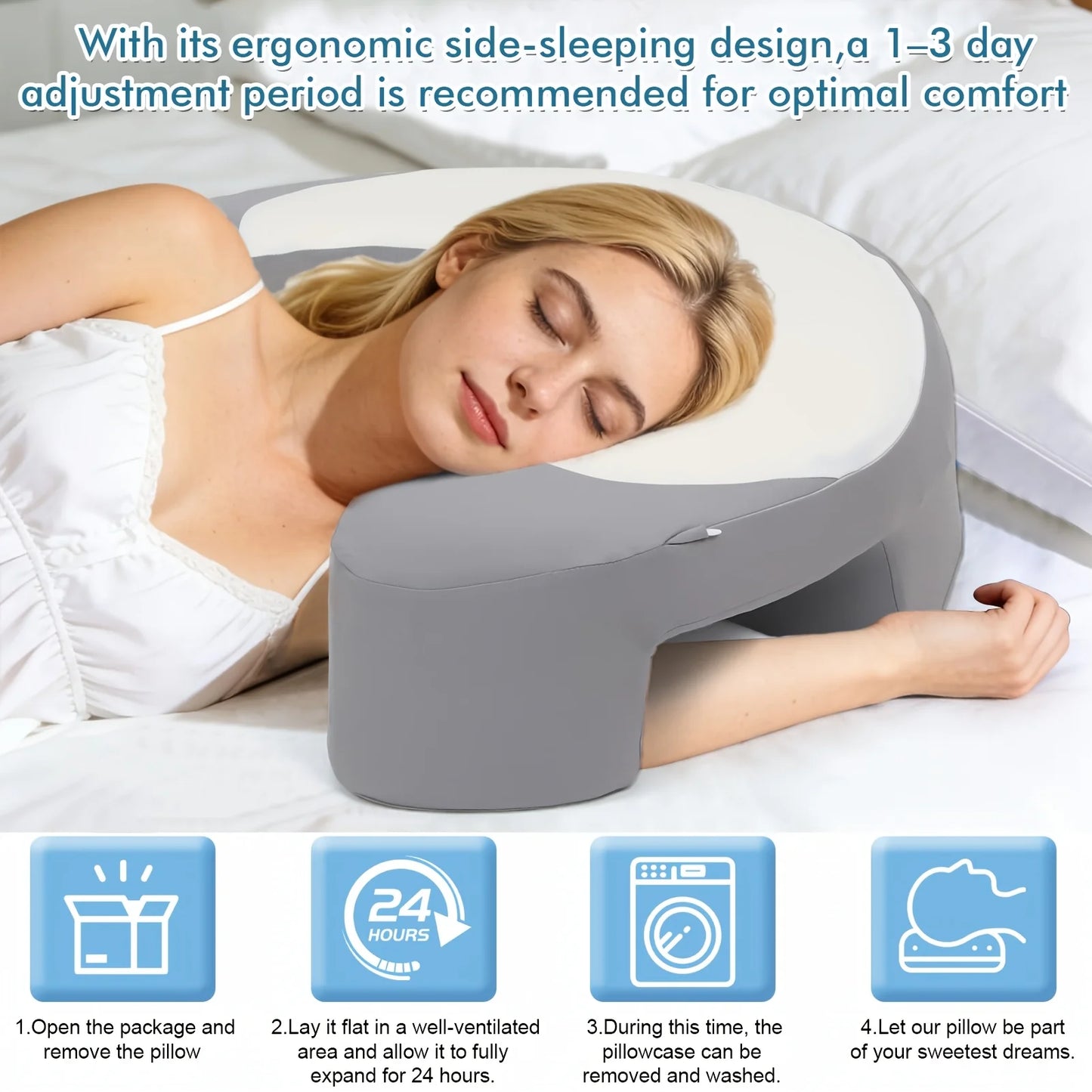 WDMIYA Ergonomic Cervical Pillow C Shaped Neck Support