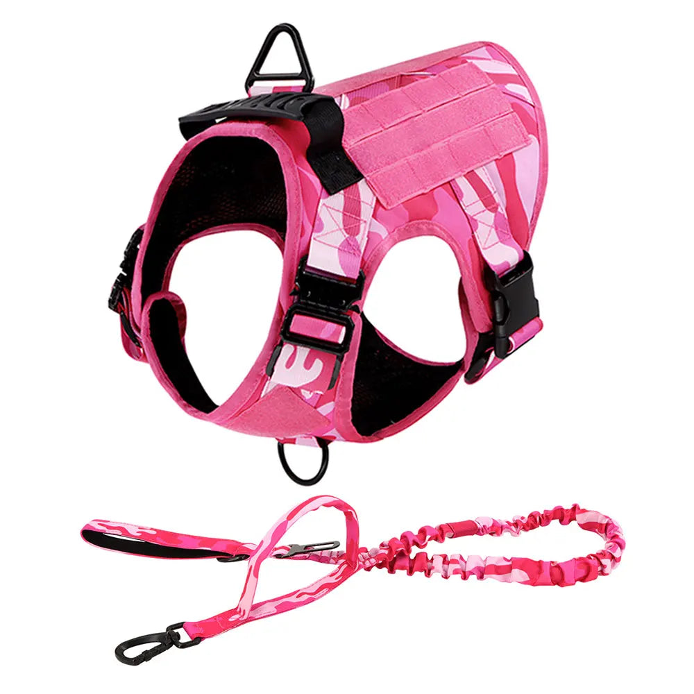 Military Camouflage Dog Harness For Large Medium Dogs Tactical Training Vest