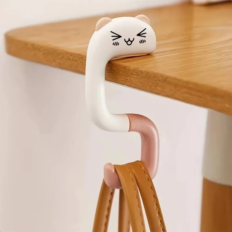Portable Pink Handbag Hook For Desks And Offices