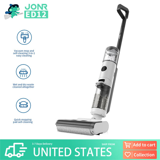 JONR ED12 Wet Dry Smart Vacuum Mop Washer Wireless Floor Cleaner