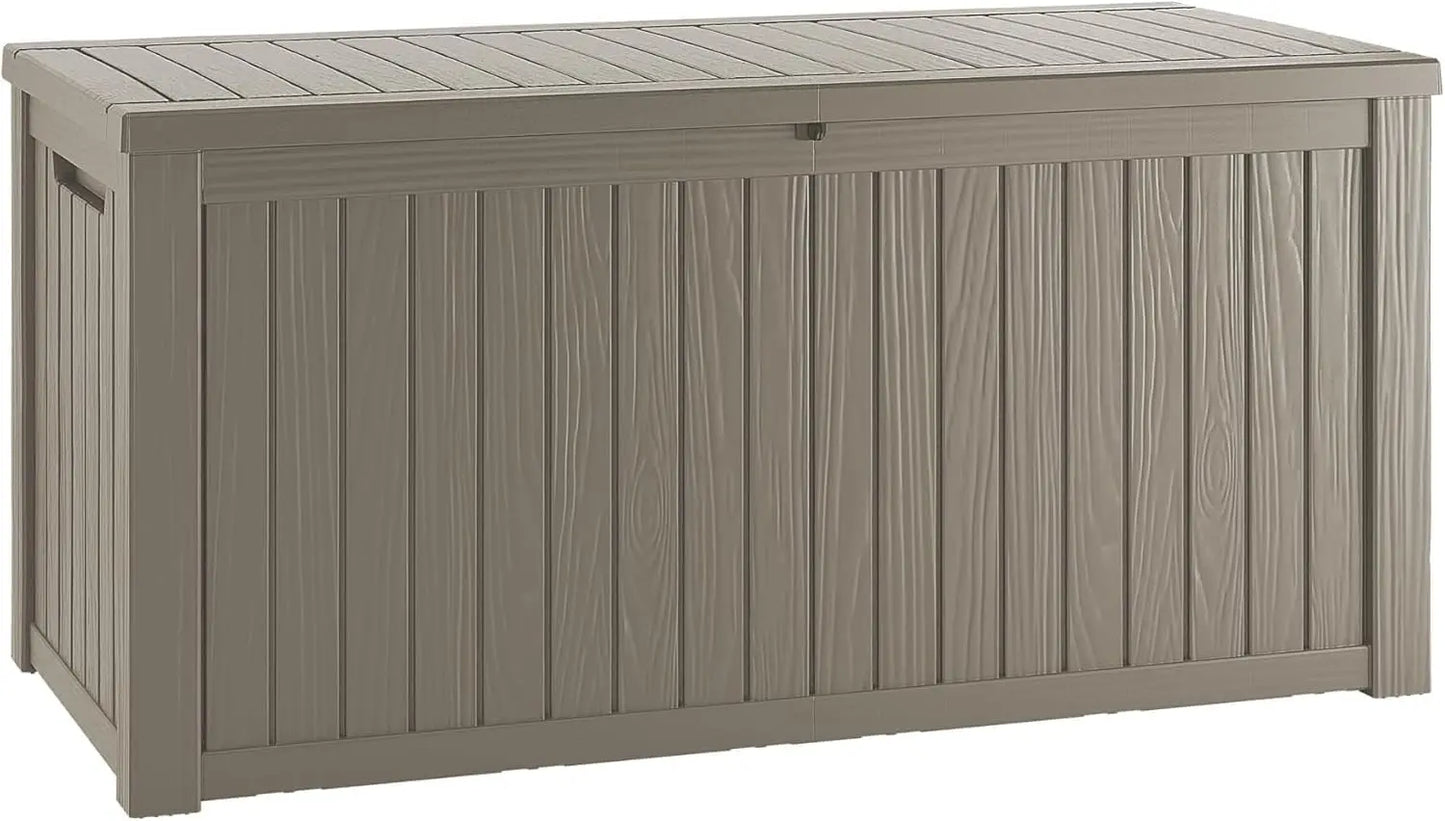 Lockable Resin Outdoor Deck Box Waterproof And UV Resistant