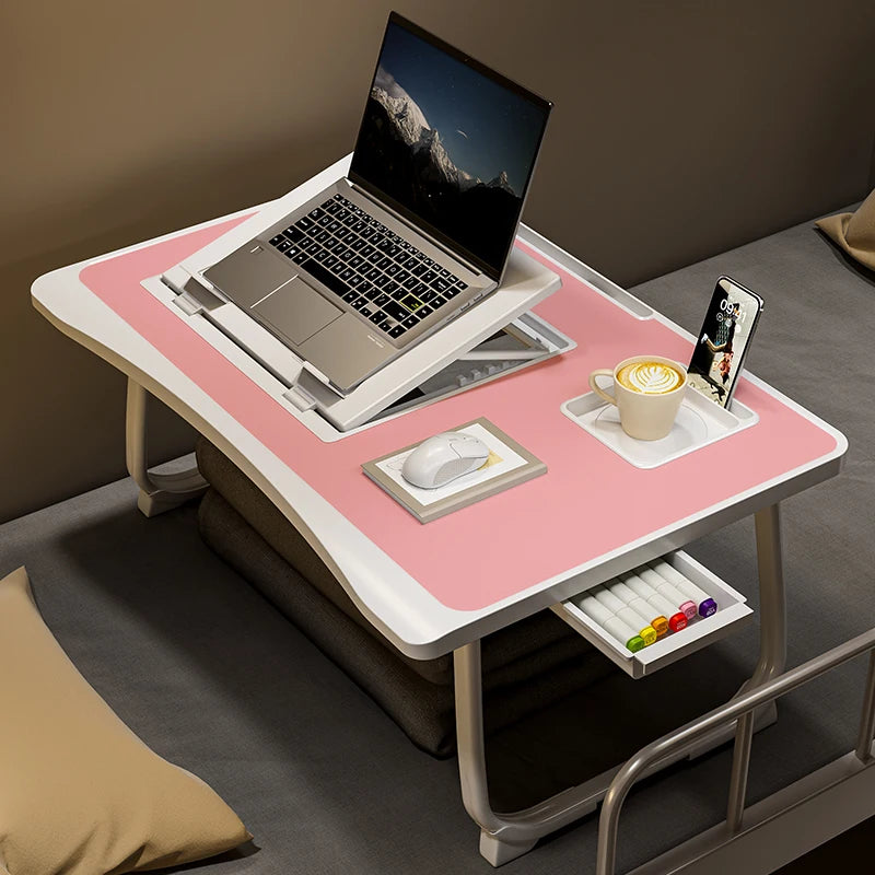Dyj Dayika-S Foldable Laptop Desk With Drawers For Home Office