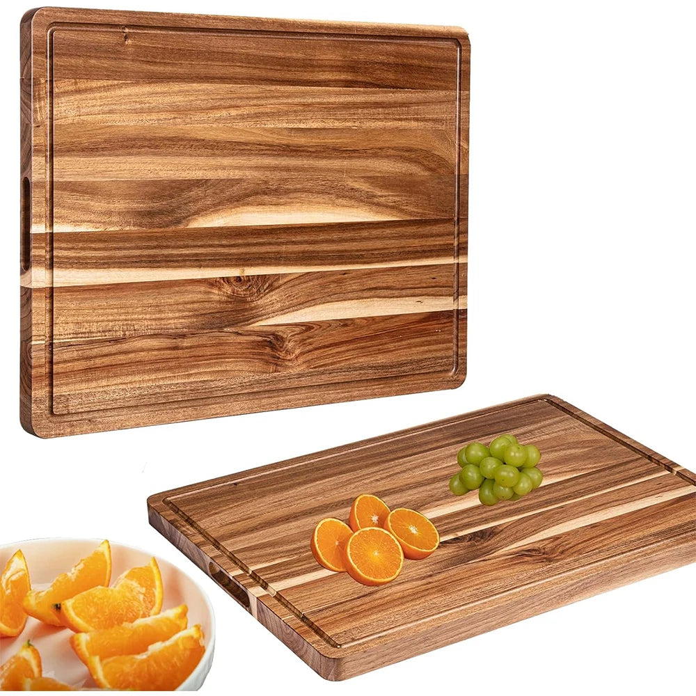 Twister CK Large Reversible Wood Cutting Board With Juice Groove