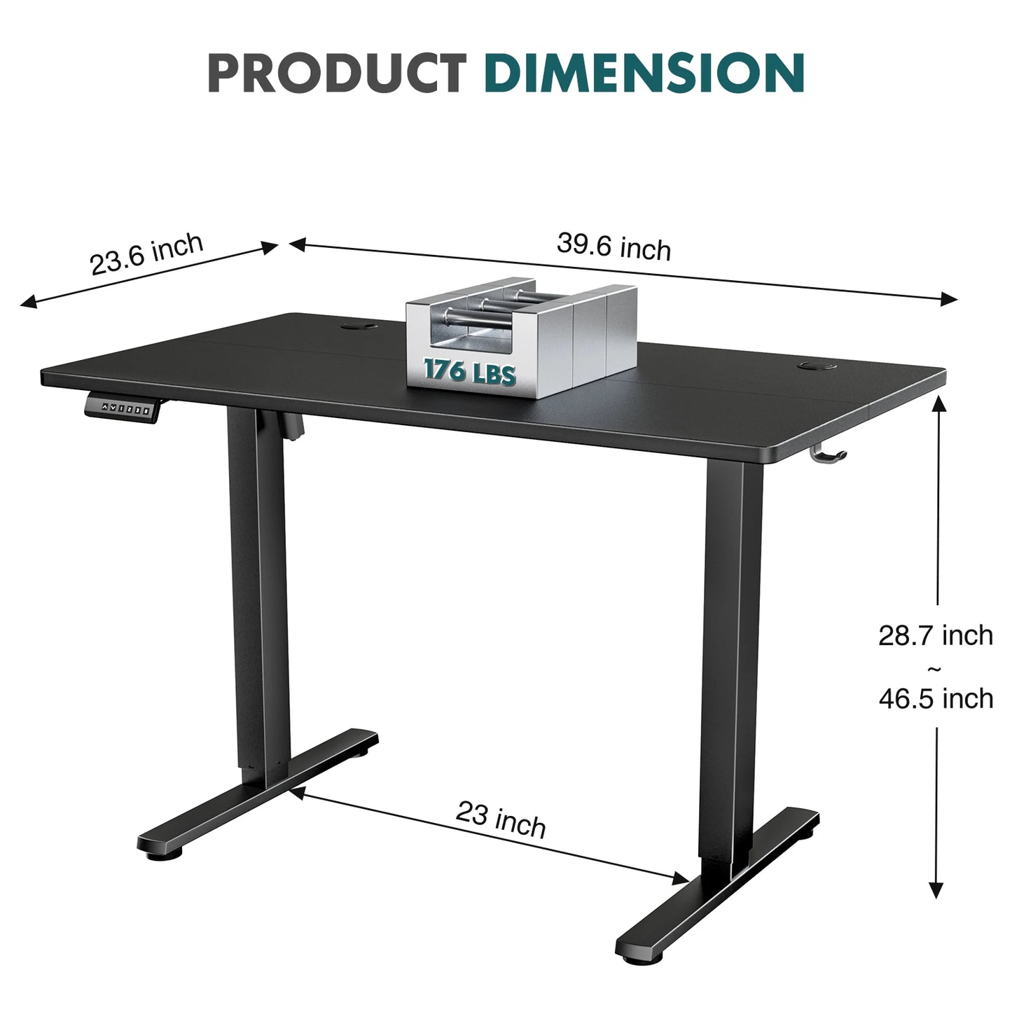 JHK Electric Adjustable Height Standing Desk Ergonomic Sit Stand Table