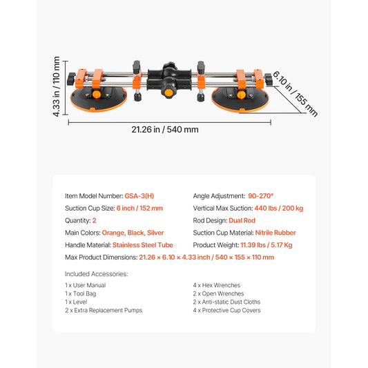 VEVOR Granite Seam Setter Adjustable Tile Joining Leveling Tool