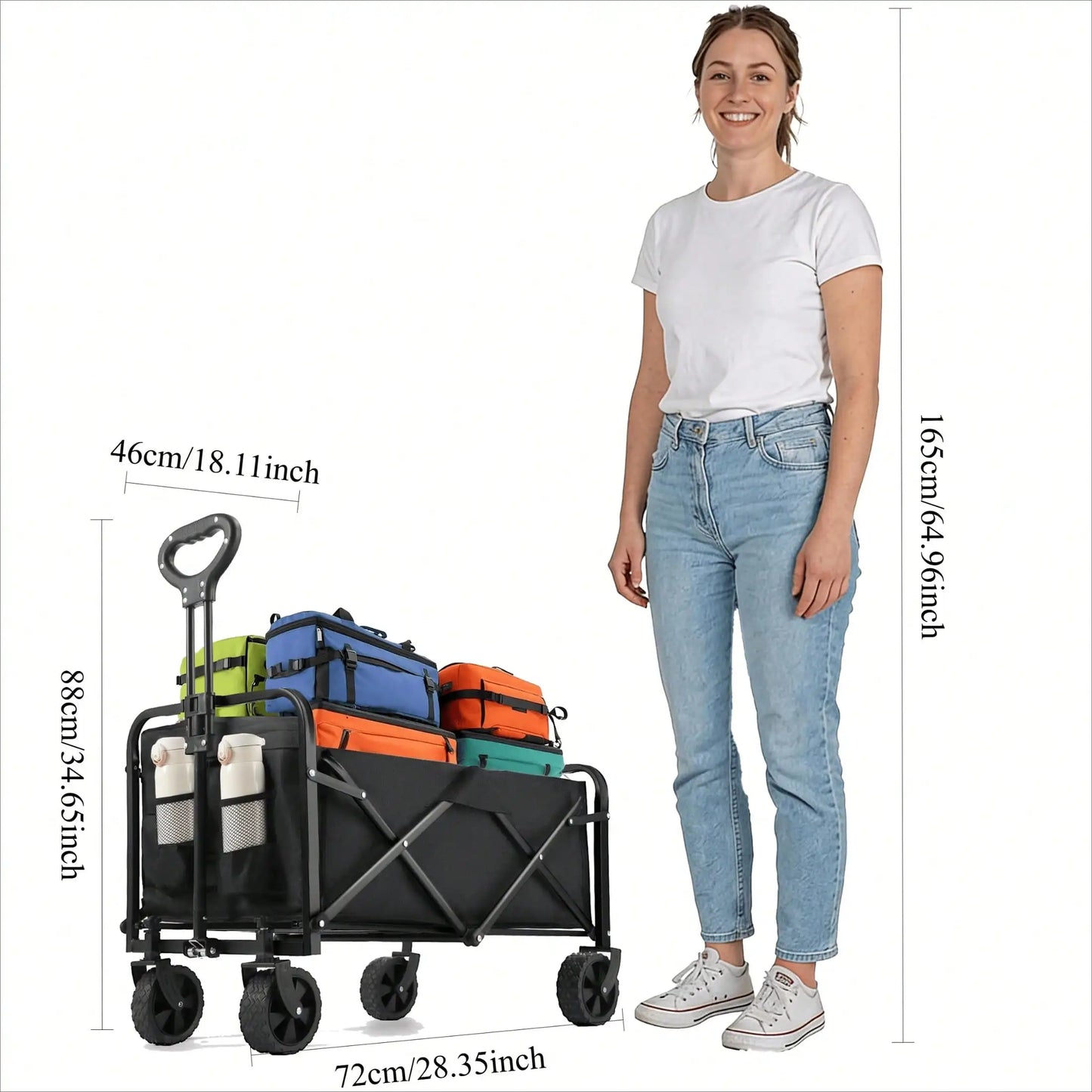 All-Terrain Folding Camping Wagon Hand Truck For Outdoor Gear Transport