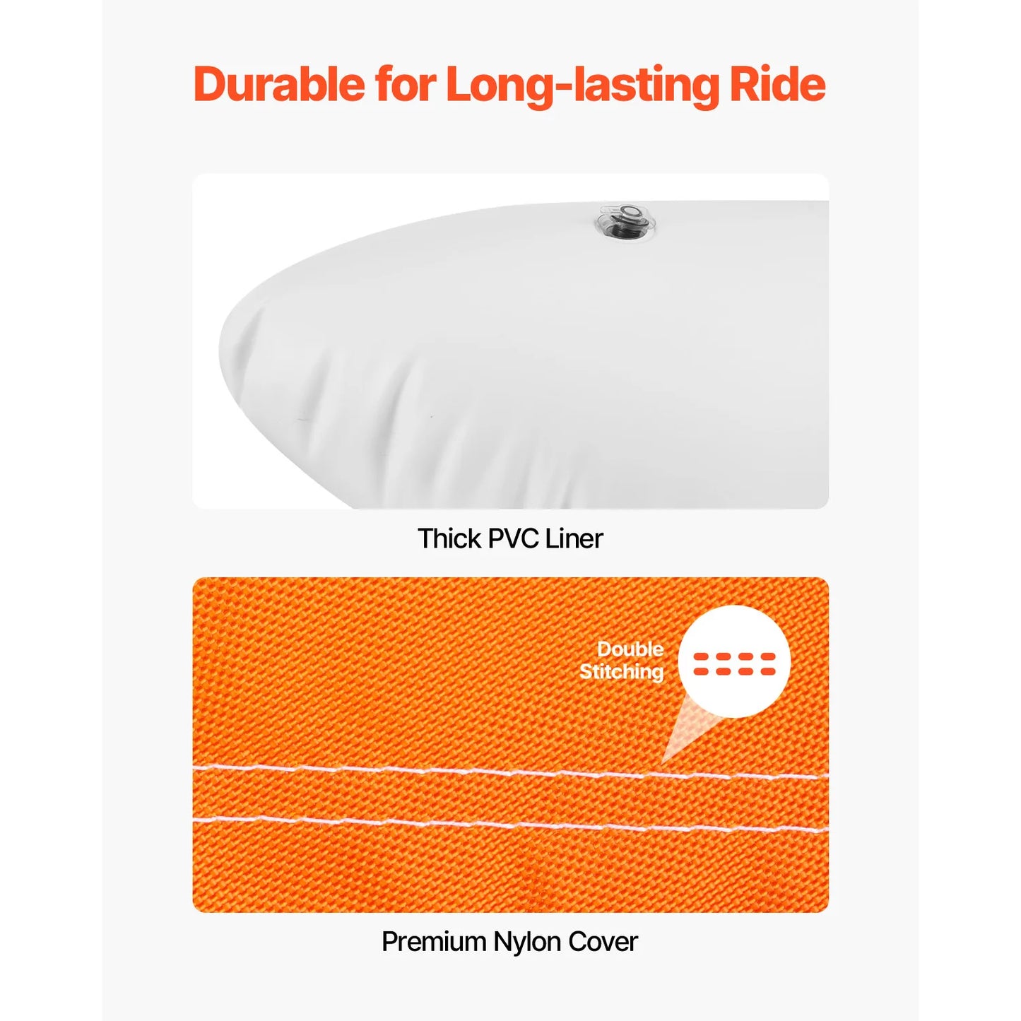SucceBuy Towable Tube For Boating 1-4 Riders With 2 Towing Points