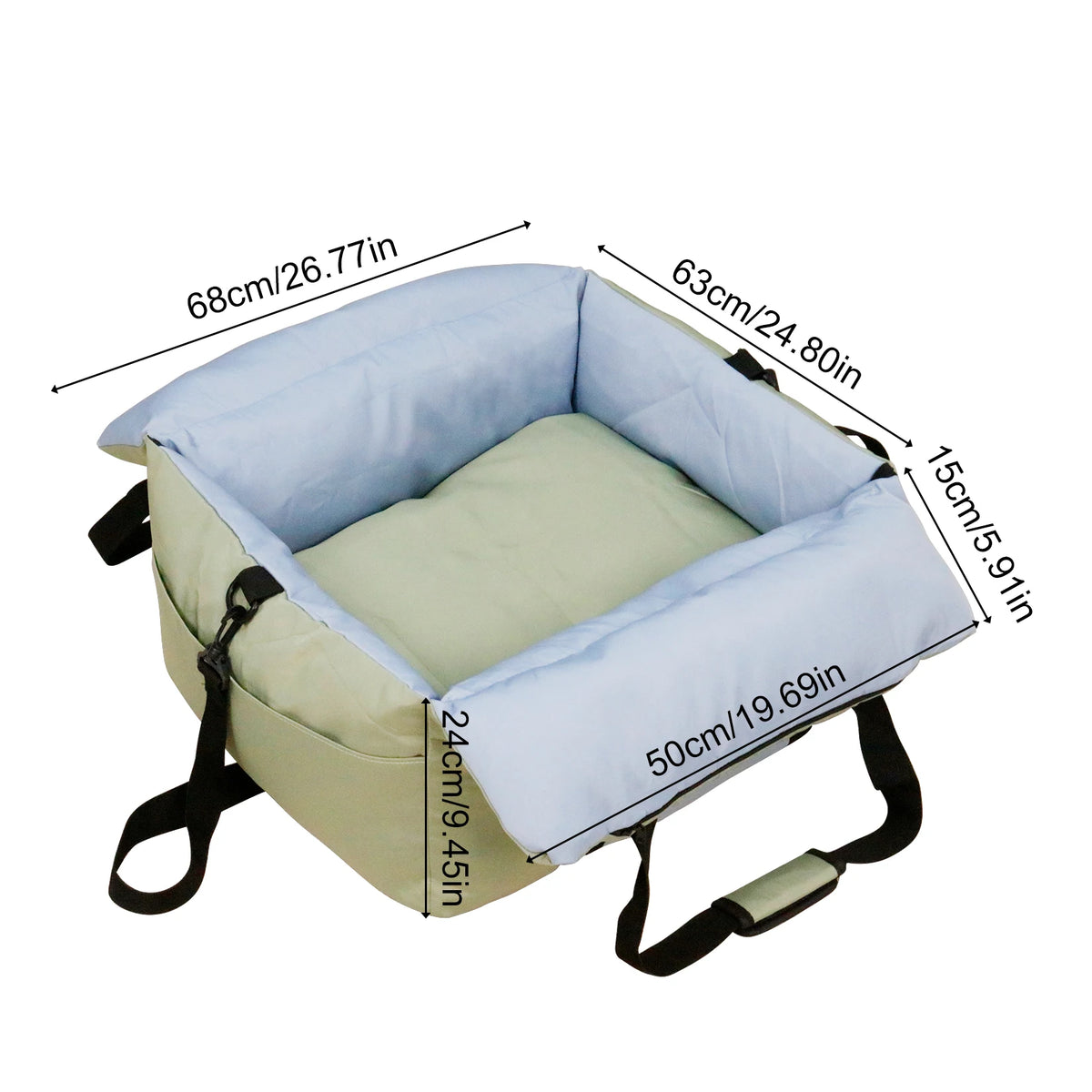 Borwart Portable Booster Pet Seat For Dogs Under 10kg