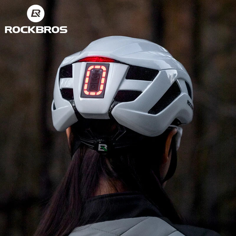 ROCKBROS Cycling Front LED Light Helmet With Type C Charging