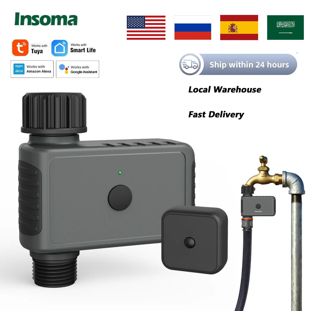 Insoma Wifi Automatic Sprinkler Timer With Alexa Control