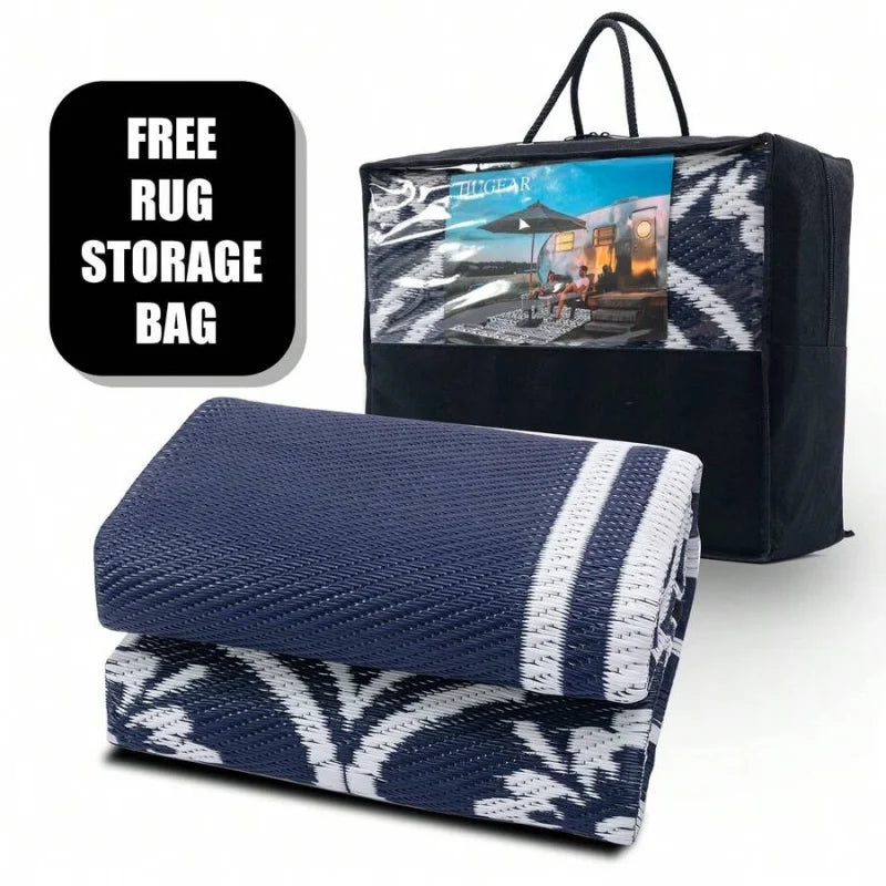 Outdoor All Weather Rug Garden and Deck Non Slip Reversible