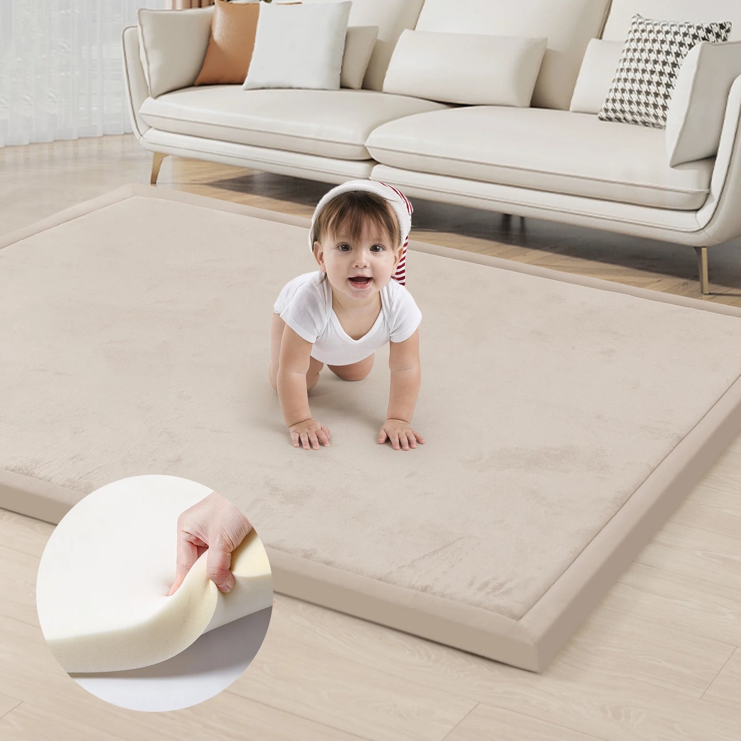 PaPaMat Memory Foam Playpen Mat For Kids