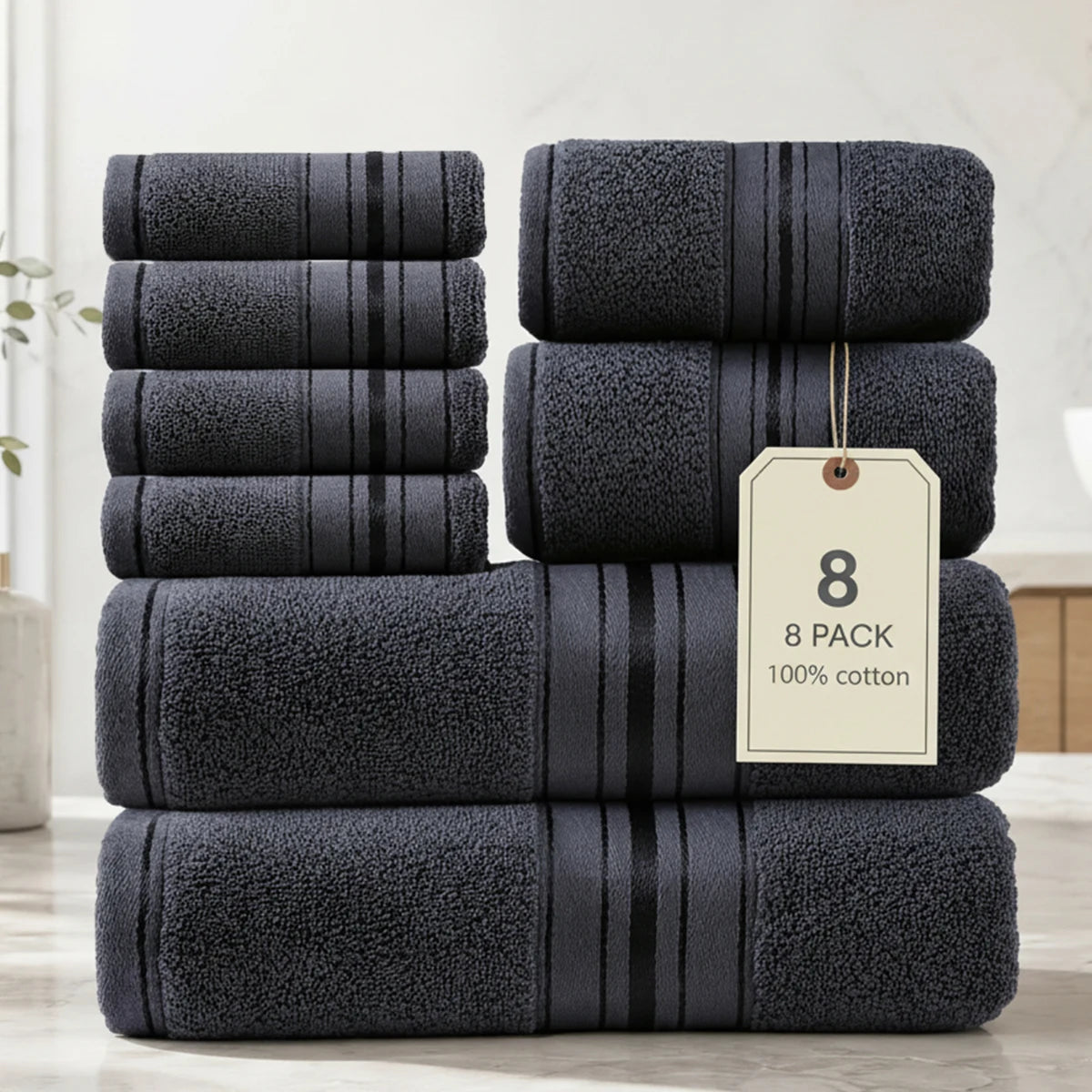 Majestic Plush 8 Piece Luxury Towel Set