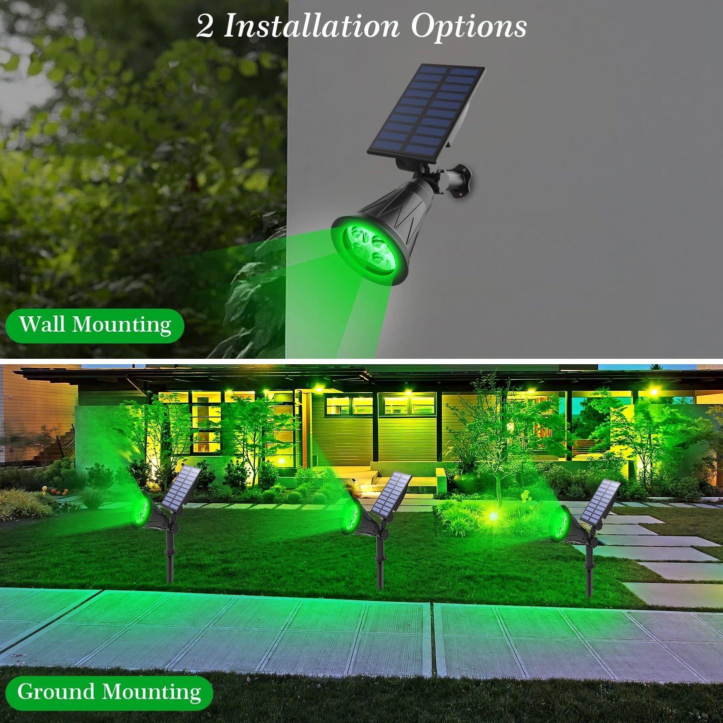 T-SUNRISE LED Solar Lights Outdoor Spotlight IP65 Waterproof Garden