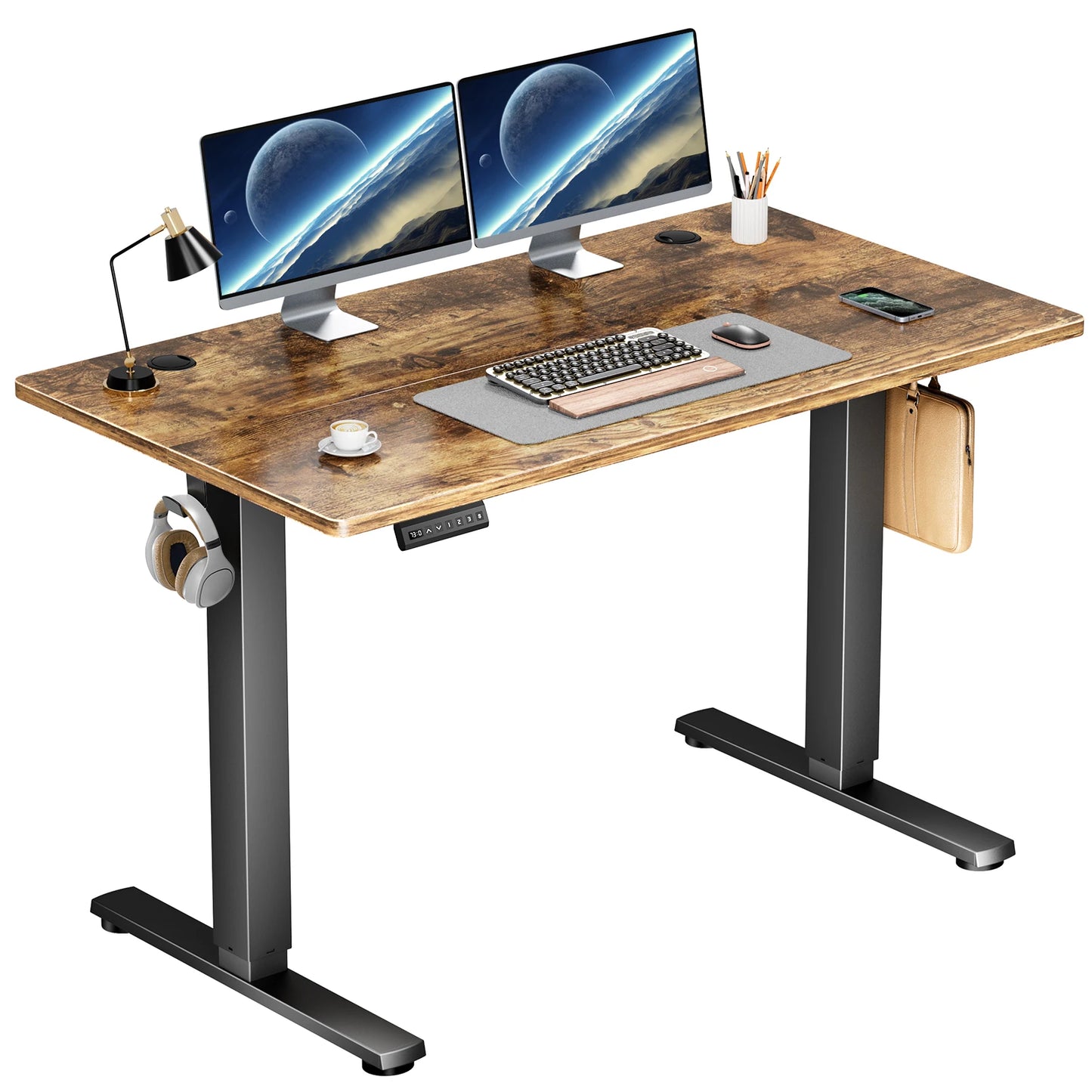 JHK Electric Standing Desk Height Adjustable Workstation For Office