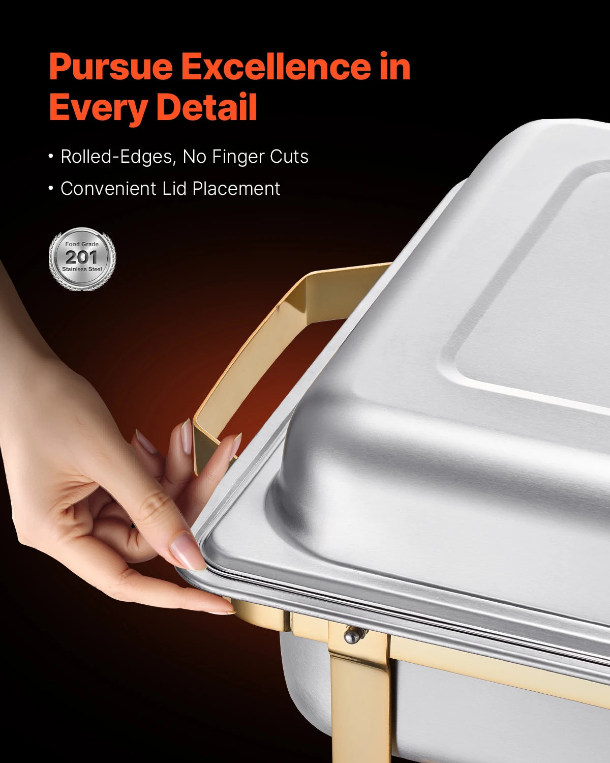 SucceBuy Chafing Dish Buffet Set Stainless Steel Warmer Server