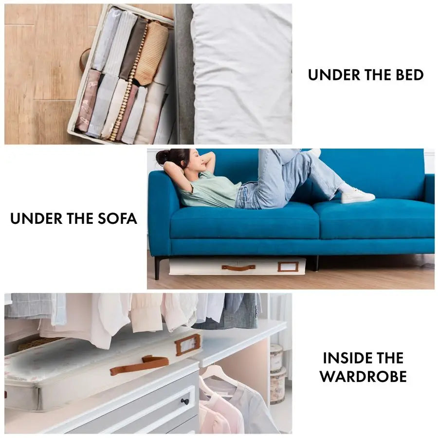 Low Profile Under Bed Storage Containers With Lids 2 Pack