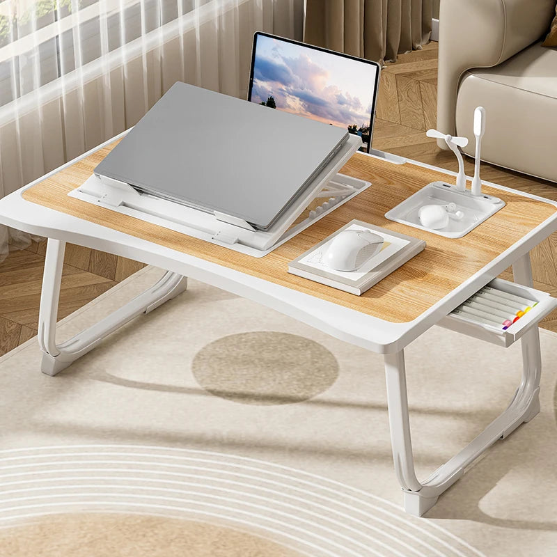 Dyj Dayika-S Foldable Laptop Desk With Drawers For Home Office