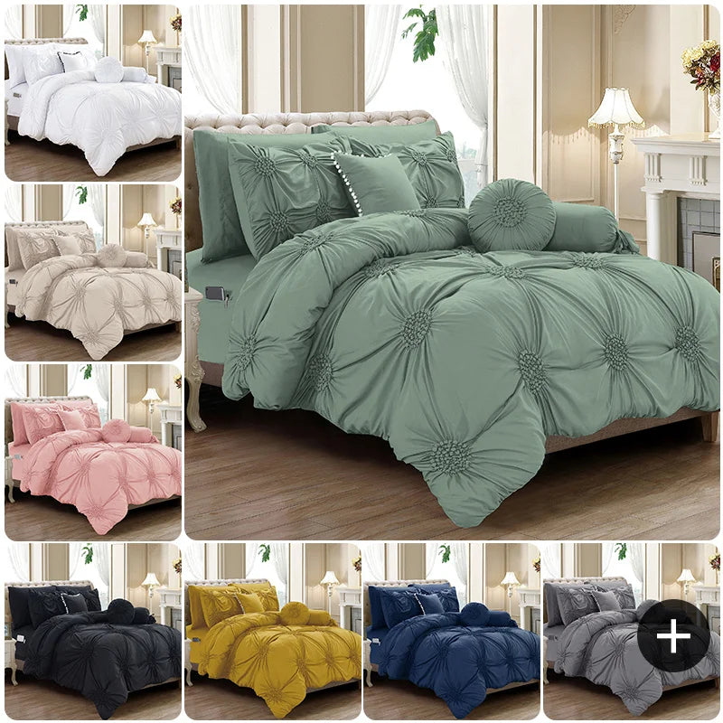 Elegant Comfort Sunflower Comforter Set With Sheets All Season