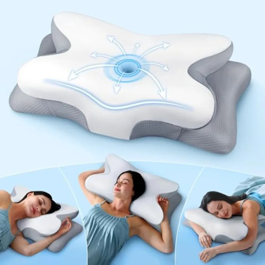 Odorless Cervical Neck Pillow for Pain Relief and Ergonomic Support